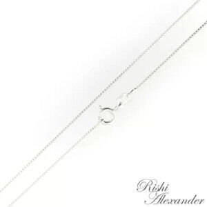 sterling silver box chain necklace thin .7mm 012 gauge 925 italy italian jewelry